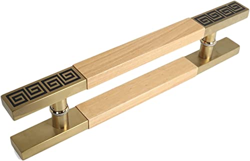 OWIEN Doppelseitig Schleifstern -Tür -Zuggriff mit Hardware, Moderne, quadratische Form Edelstahl vor Frontstenstürgriff(Yellow,80cm/2.6ft) von OWIEN