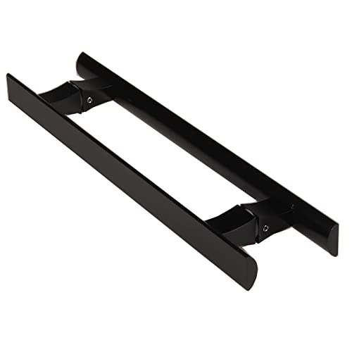 OWIEN Doppelseitiger Push-Pull-Türgriff aus Aluminium, Leiter Stil Heavy Duty Pendeltürgriff Schiebetürgriff, Schwarz(80cm/31) von OWIEN