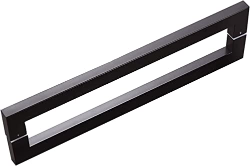 OWIEN Doppelseitiger Push-Pull-Türgriff aus Edelstahl, Rechteckiger Türgriff/Glasgriff, mattschwarzes Finish(838x800mm) von OWIEN