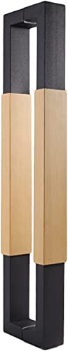 OWIEN Edelstahl-Holz-Ziehgriff für den Innen- und Außenbereich, Robuster doppelseitiger Schiebetürgriff, 1,4/2/2,6 Ft(Yellow,60cm/24in) von OWIEN