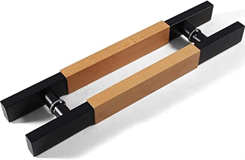 OWIEN Einfacher Edelstahl-Massivholzgriff, Moderne Back-to-Back-Glastür-/Scheunentor-Zuggriff-Hardware, 3 Größen(80x50cm) von OWIEN