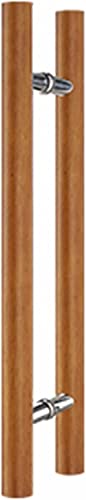 OWIEN Eintrittsholzschiebetür Griff, Schleifschung H Form Seitungshalterung Holzgriff Ziehen, für schwere Glas Holztür(Brązowy,40cm/1.3ft) von OWIEN