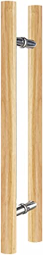 OWIEN Eintrittsholzschiebetür Griff, Schleifschung H Form Seitungshalterung Holzgriff Ziehen, für schwere Glas Holztür(Natural,40cm/1.3ft) von OWIEN