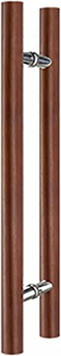 OWIEN Eintrittsholzschiebetür Griff, Schleifschung H Form Seitungshalterung Holzgriff Ziehen, für schwere Glas Holztür(Walnut,80cm/2.6ft) von OWIEN