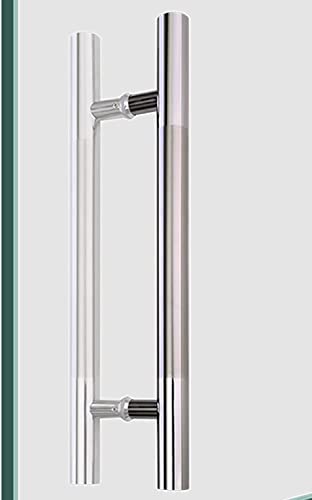 OWIEN Glas-/Holztür-Schiebetürgriff, Doppelseitiger runder Push-Pull-Türgriff aus Edelstahl mit Rücken an Rücken(50cm/20in) von OWIEN