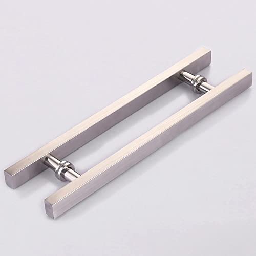 OWIEN H-Form-Griff-Hardware, Zweiseitiger robuster Torgriff aus massivem Stahl, moderner Stangengriff für Scheunentore(50x30cm) von OWIEN