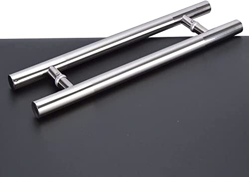 OWIEN Kommerzieller 304 Edelstahl H-Form-Push-Pull-Türgriff EIN Paar/Duschtürgriff für Glasschiebetüren(60x40cm) von OWIEN