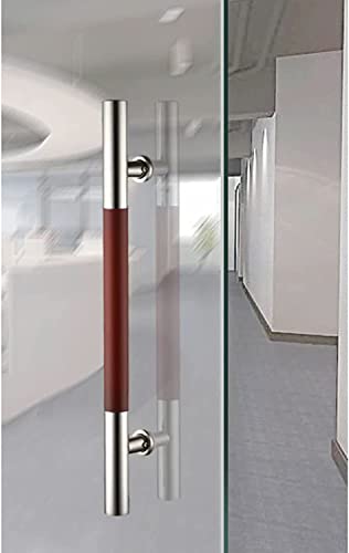 OWIEN Kommerzieller doppelseitiger Push-Pull-Türgriff, Hardware Back-to-Back-Eingangstürgriff, strapazierfähiger Edelstahl(60 * 40cm) von OWIEN