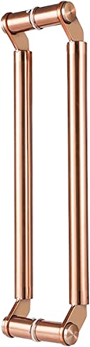 OWIEN Push-Pull-Türgriff aus Edelstahl, doppelseitige Scheunentorgriffe, für Eingangsküchen-Innen- und Außentüren(Rose Gold,80cm/31.5in) von OWIEN