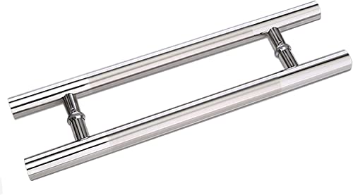 OWIEN Push-Pull-Türgriff aus Edelstahl 304 in Silber, Doppelseitiger Türgriff, für Gewerbe, Zuhause, Badezimmer(80cm/31in) von OWIEN