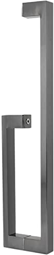 OWIEN Quadratischer Holz-/Glastür-Schiebetürgriff, doppelseitige Glastür-Holztür mit doppeltem Verwendungszweck, moderner Türgriff(Black Titanium) von OWIEN