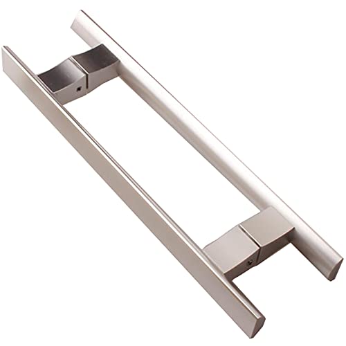 OWIEN Quadratischer moderner Eingangstürgriff aus Aluminium, Eingangsbüro, Ladenfront, Holz, Garage, doppelseitiger Designgriff(80cm/2.6ft) von OWIEN