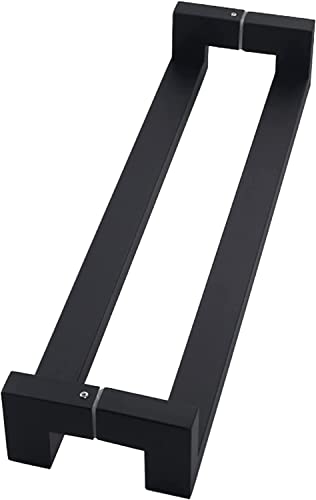 OWIEN Rustikaler Scheunentorgriff für Schiebetüren, 24/31 Zoll quadratisch, doppelseitiger Scheunentorgriff, für Garageneinfahrten im Home Office(Czarny,80cm/2.6ft) von OWIEN