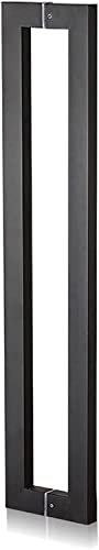 OWIEN Türgriff innen außen vorne, Handelsüblicher rechteckiger Türgriff, gebürstetes Edelstahl-Finish(Matt Black,80cm/2.6ft) von OWIEN