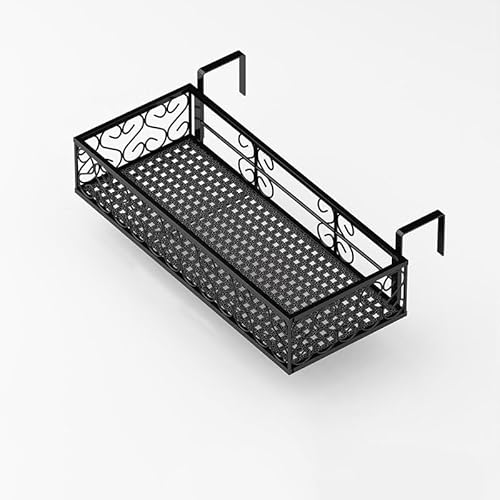 OWKAY Hängendes Blumenregal Balkonregal Geländer Hängendes Fenster Stille Blumentöpfe Eisenzaunregal Hängend Innen von OWKAY