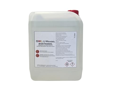 Bioethanol 5L 96.6% Kaminethanol hochrein vollvergällt Alkohol Kamin Premium Ethanol OWL-Handel von OWL-Filament