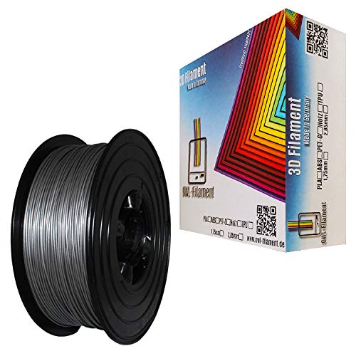 OWL-Filament 3D-Drucker PET-G 1,75mm 1kg Spule Rolle (Dunkelgrau Metallic) von OWL-Filament