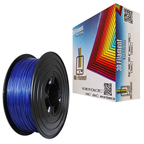 OWL-Filament 3D-Drucker PLA 1,75mm 1kg Spule Rolle (Blau Metallic) von OWL-Filament
