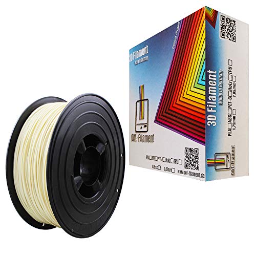 OWL-Filament 3D-Drucker PLA 1,75mm 1kg Spule Rolle (Hell Elfenbein) von OWL-Filament