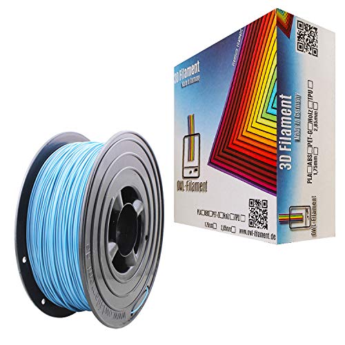 OWL-Filament 3D-Drucker PLA 1,75mm 1kg Spule Rolle (Schlumpf Blau) von OWL-Filament