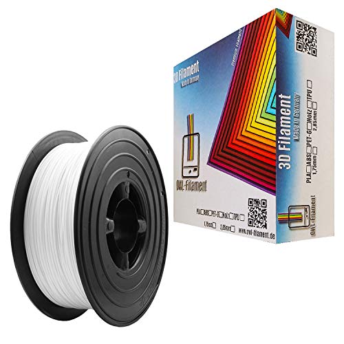 OWL-Filament 3D-Drucker PLA 1,75mm 1kg Spule Rolle (Weiß) von OWL-Filament