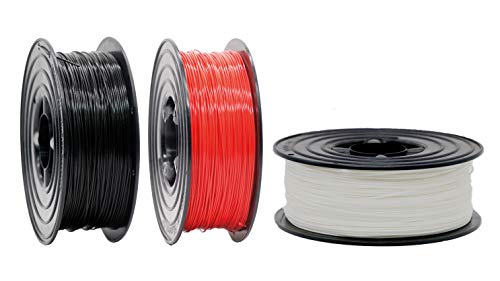 OWL-Filament Premium 3D PLA Filament 1kg 1,75mm Made in Germany (3kg / 1x 1kg Schwarz/Rot/Weiß) von OWL-Filament