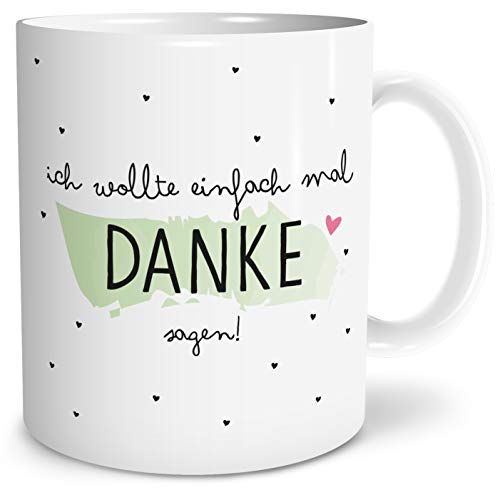 OWLBOOK® Danke Sagen Tasse | Dankeschön Geschenke für Frauen Männer Mama Papa | Muttertagsgeschenk Vatertagsgeschenk | Geburtstagsgeschenke Ostergeschenke für Erwachsene | Keramik 300 ml von OWLBOOK