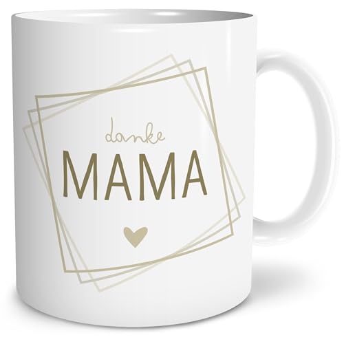 OWLBOOK® Geschenke für Mama Tasse | Muttertagsgeschenk Geschenke für Frauen | Geburtstagsgeschenk für Mamma| Muttertagsgeschenke zum Muttertag | Danke Mama beige | Keramik 300 ml von OWLBOOK