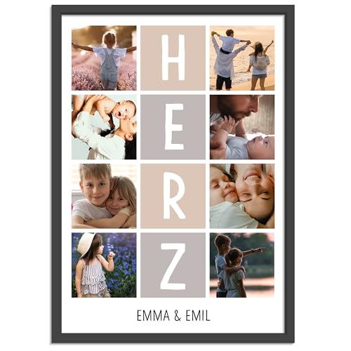 OWLBOOK® Personalisierte Foto Geschenke selbst gestalten | Fotogeschenke Partner Liebes Geschenke | Geschenke mit Foto für Ihn Sie zum Jahrestag Hochzeitstag Valentinstag | HERZ | Papier von OWLBOOK