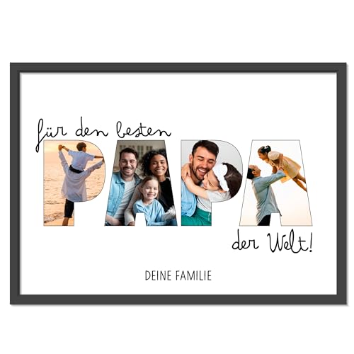 OWLBOOK® Personalisierte Fotogeschenke Geschenke für Papa Vatertagsgeschenke | Geburtstagsgeschenk für Papa Geschenk Geburtstag Vatertag | Foto Bild Papa | Keramik von OWLBOOK