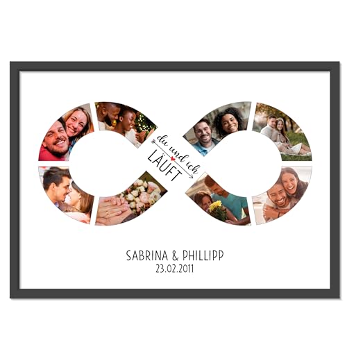 OWLBOOK® Personalisierte Geschenke für Frauen Männer Valentinstags Geschenke für Ihn Sie Fotogeschenke mit eigenem Foto Partner Geschenke mit Foto zum Jahrestag Du & Ich läuft Papier von OWLBOOK
