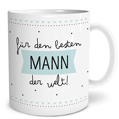 OWLBOOK® Geschenke für Freund Geschenk für Männer Bester Mann Tasse mit Spruch Geschenke Geschenkideen für Freund Mann zum Geburtstag Hochzeitstag Keramik 300 ml von OWLBOOK