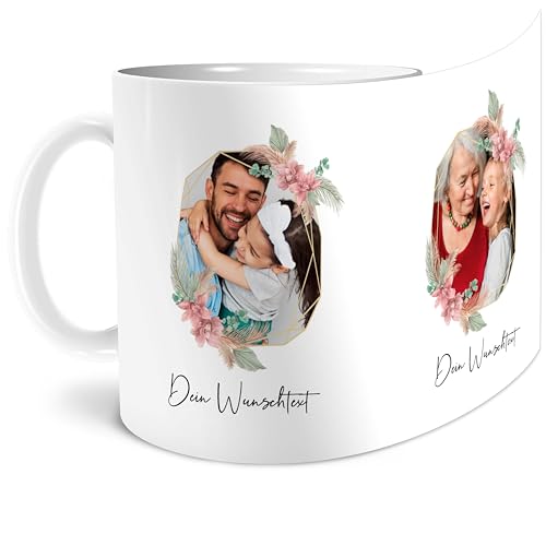 OWLBOOK® Fototasse individuell gestalten mit Text und Foto Tasse personalisiert mit eigenen Fotos Geschenke Personalisierte Foto Geschenke zu Weihnachten Mann Frau Keramik 300 ml von OWLBOOK