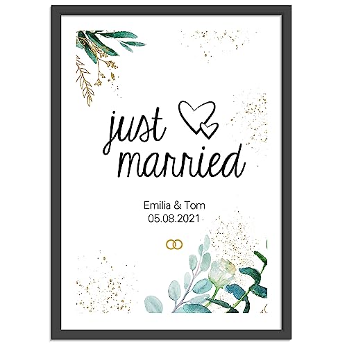OWLBOOK® Personalisierte Hochzeitsgeschenke für Brautpaar | Geschenk Hochzeit Geschenke für Brautpaar | Personalisierte Geschenke zur Hochzeit | Bilderrahmen | Just Married | Papier OWLBOOK® Personalisierte Hochzeitsgeschenke für Brautpaar | Geschenk Hochzeit Geschenke für Brautpaar | Personalisierte Geschenke zur Hochzeit | Bilderrahmen | Just Married | Papier von OWLBOOK