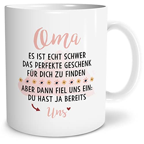 OWLBOOK® Geschenke für Oma Tasse mit Spruch für Oma zum Geburtstag Weihnachten Keramik 300 ml von OWLBOOK