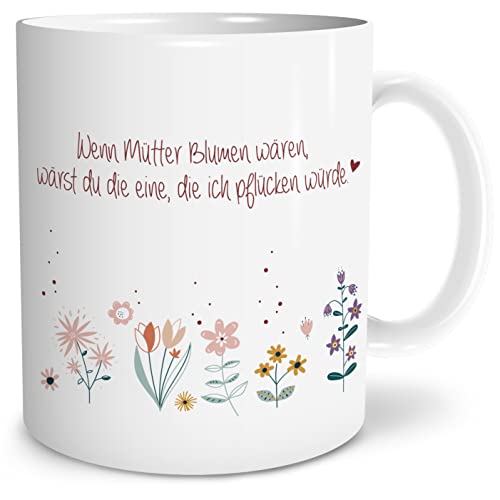 OWLBOOK® Muttertagsgeschenk Tasse | Muttertagsgeschenke für Mama Tasse Geschenk Muttertag Tasse | Wenn Mütter Blumen wären Tasse Geschenke für Mama Geburtstag Geschenk | Keramik 300 ml von OWLBOOK