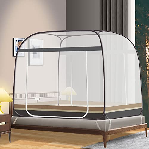 Moskitonetz, Faltbares Bett-Moskitonetz Insektenschutz einfache Installation moskitonetz doppelbett Popup Moskitonetz Zelt Tragbares fliegennetz bett Premium Moskitonetz von OWLEEN