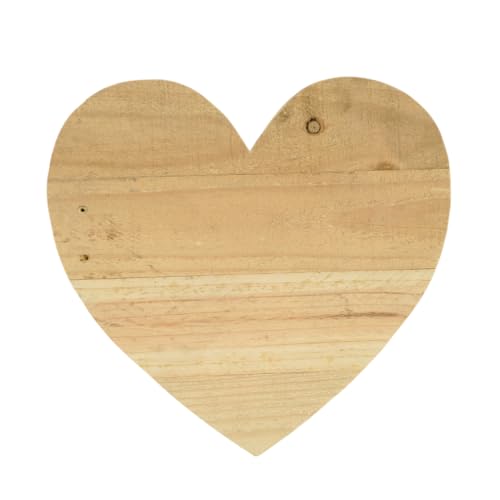 Paletten-Holzherz (1 Stück) – 34,3 x 30,5 cm, recyceltes Kiefernholz, natürliches Finish, handgefertigtes Liebes- oder Valentinstag-Schild, rustikale und Bauernhaus-DIY-Wanddekoration, Namensschild von OWLHAUS