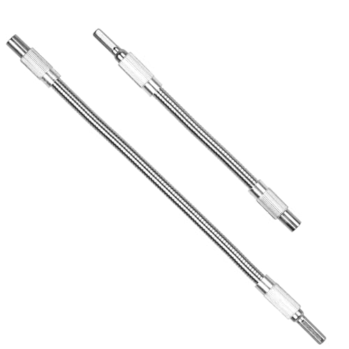 OWLMATE 2 Stück Bithalter Magnetisch, Winkelaufsatz Set Bit Verlängerung, Schraubendreher Verlängerung Bohrer bit Halter Bit 1/4 Hex-Shank, 200mm & 300mm von OWLMATE