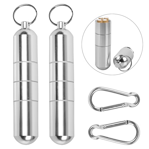OWLMATE 2 Stück Zigarettenetui Klein, Metall, Aluminium, Silber, 12cm, Magnetisch, Tragbar, Herren von OWLMATE