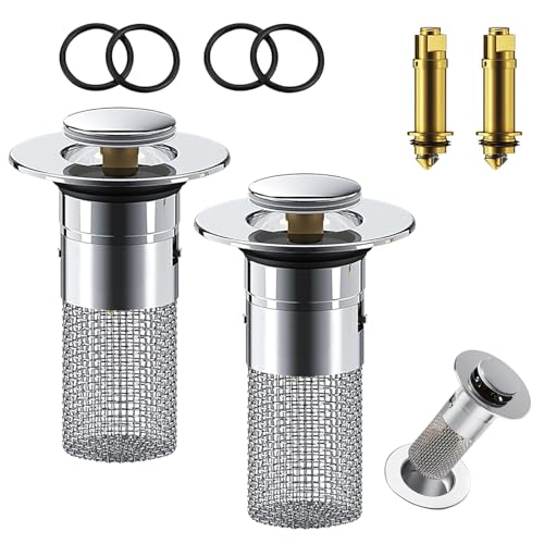 OWLMATE 2 Stücke Abflussstopfen Waschbecken, Abflusssieb Stöpsel Waschbecken Pop up Ablaufventil für 34-40mm Abfluss Ablauf füR Aufsatzwaschbecken OWLMATE 2 Stücke Abflussstopfen Waschbecken, Abflusssieb Stöpsel Waschbecken Pop up Ablaufventil für 34-40mm Abfluss Ablauf füR Aufsatzwaschbecken von OWLMATE