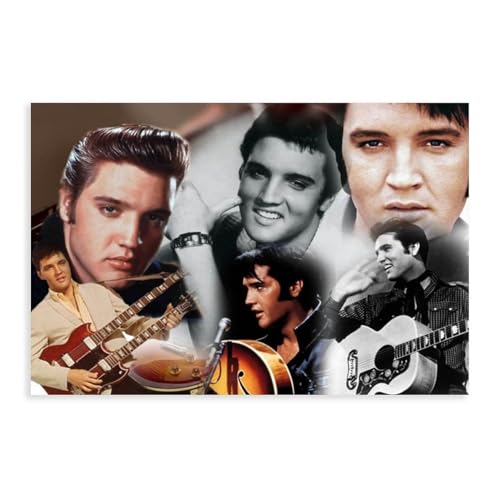 Elvis Presley berühmter Künstler aus den 50er Jahren, Leinwand-Poster, Schlafzimmer, Dekoration, Sport, Landschaft, Büro, Raumdekoration, Geschenk, ungerahmt, 40 x 60 cm von OWNPET