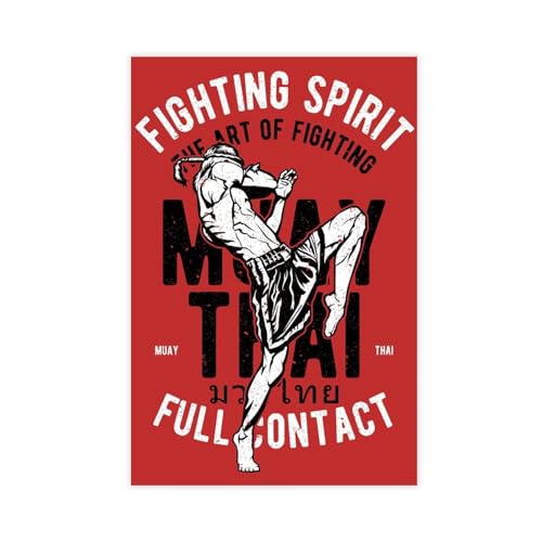 Full Contact Muay Thai Leinwand-Poster, Schlafzimmer, Dekoration, Sport, Landschaft, Büro, Raumdekoration, Geschenk, ungerahmt, 30 x 45 cm Full Contact Muay Thai Leinwand-Poster, Schlafzimmer, Dekoration, Sport, Landschaft, Büro, Raumdekoration, Geschenk, ungerahmt, 30 x 45 cm von OWNPET