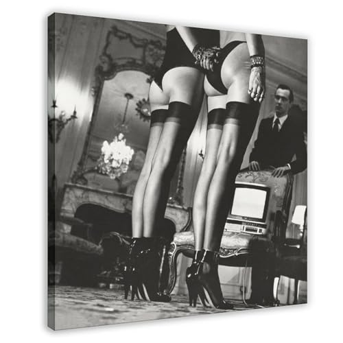 Helmut Newton Leinwandposter Schlafzimmer Dekor Sport Landschaft Büro Zimmer Dekor Geschenk Rahmenstil 30 x 30 cm von OWNPET