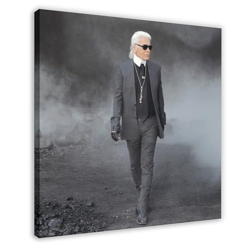 Karl Lagerfeld Kunstleinwandposter Schlafzimmer Dekor Sport Landschaft Büro Zimmer Dekor Geschenk Rahmenstil 70 x 70 cm von OWNPET