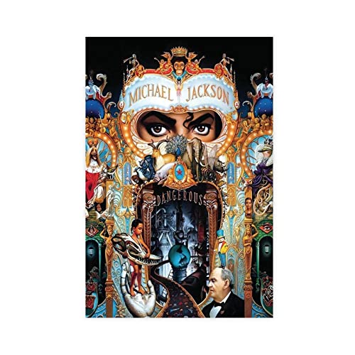 Michael Jackson Dangerous Album Cover Leinwand Poster Schlafzimmer Dekor Sport Landschaft Büro Zimmer Dekor Geschenk ungerahmt 30 x 45 cm von OWNPET