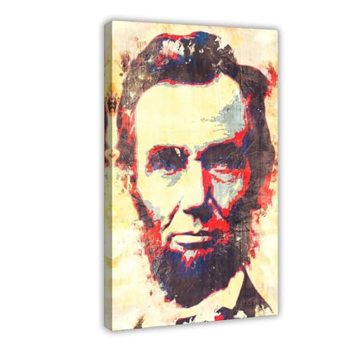 OWNPET Abraham Lincoln Retro-Leinwand-Poster, Wandkunst, Dekordruck, Bild, Gemälde für Wohnzimmer, Schlafzimmer, Dekoration, Rahmenstil, 30 x 45 cm OWNPET Abraham Lincoln Retro-Leinwand-Poster, Wandkunst, Dekordruck, Bild, Gemälde für Wohnzimmer, Schlafzimmer, Dekoration, Rahmenstil, 30 x 45 cm von OWNPET