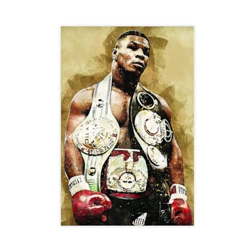 OWNPET Boxer Mike Tyson Leinwand-Poster, Wandkunst, Dekordruck, Bild, Gemälde für Wohnzimmer, Schlafzimmer, Dekoration, ungerahmt, 50 x 75 cm OWNPET Boxer Mike Tyson Leinwand-Poster, Wandkunst, Dekordruck, Bild, Gemälde für Wohnzimmer, Schlafzimmer, Dekoration, ungerahmt, 50 x 75 cm von OWNPET