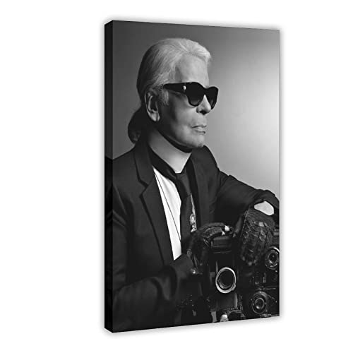 OWNPET Karl Lagerfeld 5 Leinwand-Poster, Wandkunst, Dekordruck, Bild, Gemälde für Wohnzimmer, Schlafzimmer, Dekoration, Rahmen-Stil, 30 x 45 cm von OWNPET