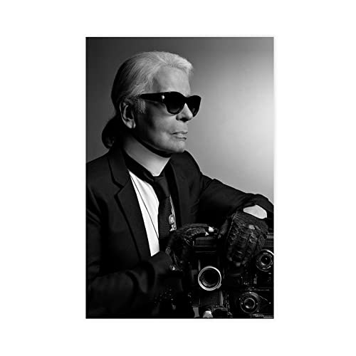 OWNPET Karl Lagerfeld 5 Leinwand-Poster, Wandkunst, Dekordruck, Bild, Gemälde für Wohnzimmer, Schlafzimmer, Dekoration, ungerahmt, 30 x 45 cm von OWNPET